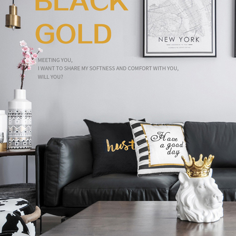 Europska klasična bronzana zlatna folija, ukrasni jastuk, zlatni listovi, kućni dekor, jastučić za kauč Almofadas Decorativas