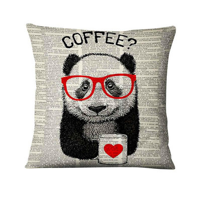 Jastučnica s otisnutim retro starim novinama Jastučić sa slatkim životinjama Ukrasni jastuk Kućni dekor Jastuk za kauč Almofada