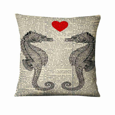 Jastučnica s otisnutim retro starim novinama Jastučić sa slatkim životinjama Ukrasni jastuk Kućni dekor Jastuk za kauč Almofada