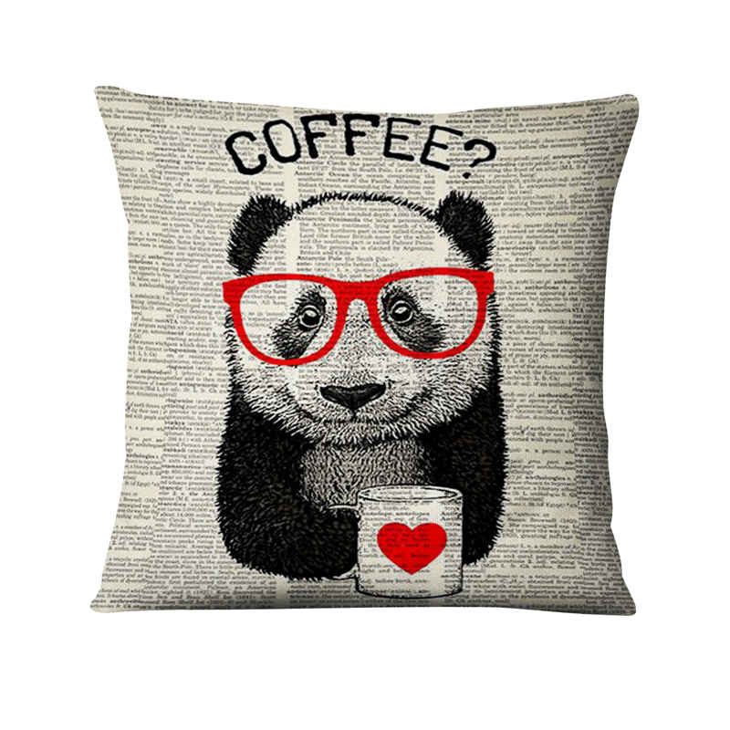 Jastučnica s otisnutim retro starim novinama Jastučić sa slatkim životinjama Ukrasni jastuk Kućni dekor Jastuk za kauč Almofada