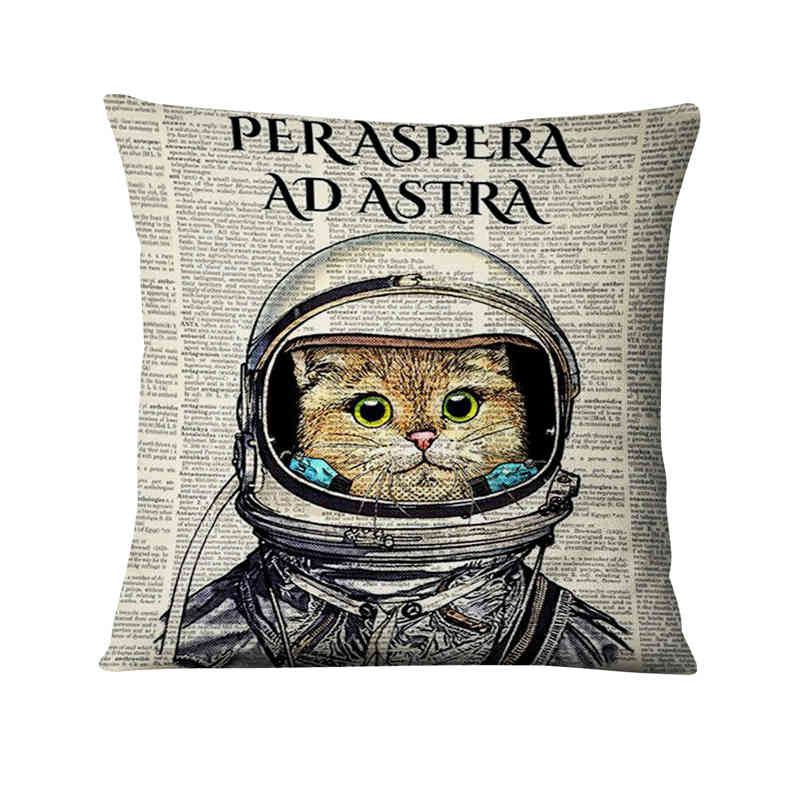 Jastučnica s otisnutim retro starim novinama Jastučić sa slatkim životinjama Ukrasni jastuk Kućni dekor Jastuk za kauč Almofada
