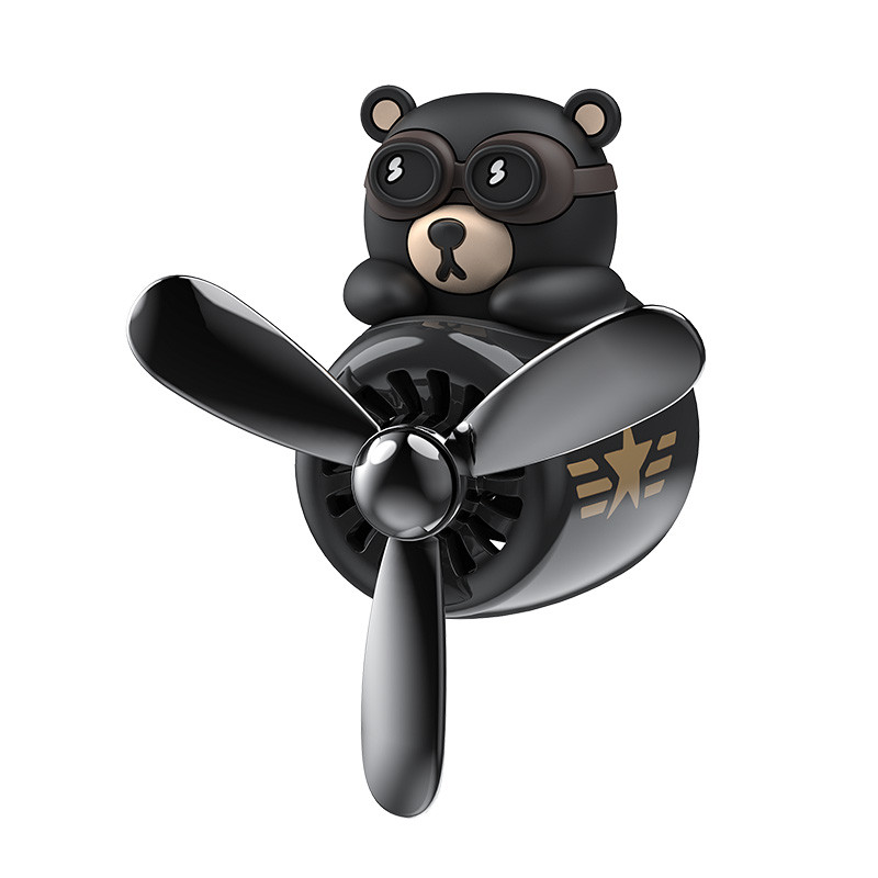 Car Perfume Aromatherapy Pilot Rotating Propeller Έξοδος αποσμητικό αέρα Άρωμα Flavor Bear Pilot Car Accessories 자동차 공기 청정기