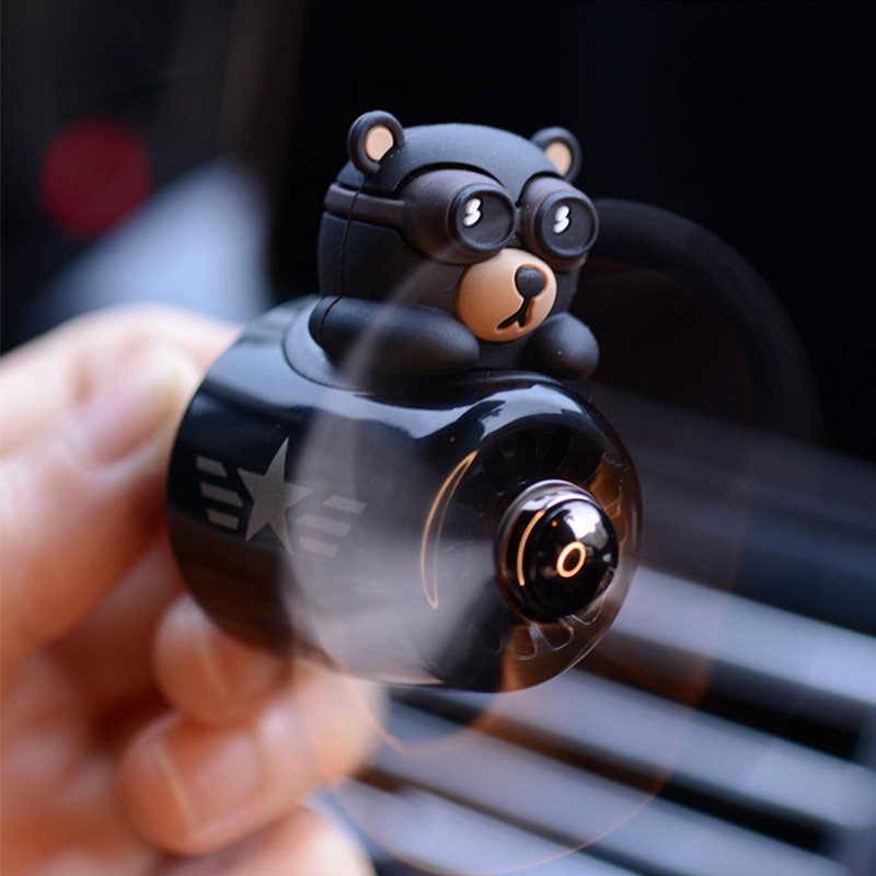 Car Perfume Aromatherapy Pilot Rotating Propeller Έξοδος αποσμητικό αέρα Άρωμα Flavor Bear Pilot Car Accessories 자동차 공기 청정기