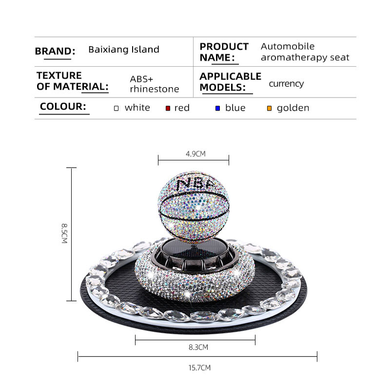 Osvježivač zraka za automobil Indoor Solarna rotacijska dijamantna košarkaška lopta Difuzor parfema Originalni muški i ženski parfem Trajni dodaci
