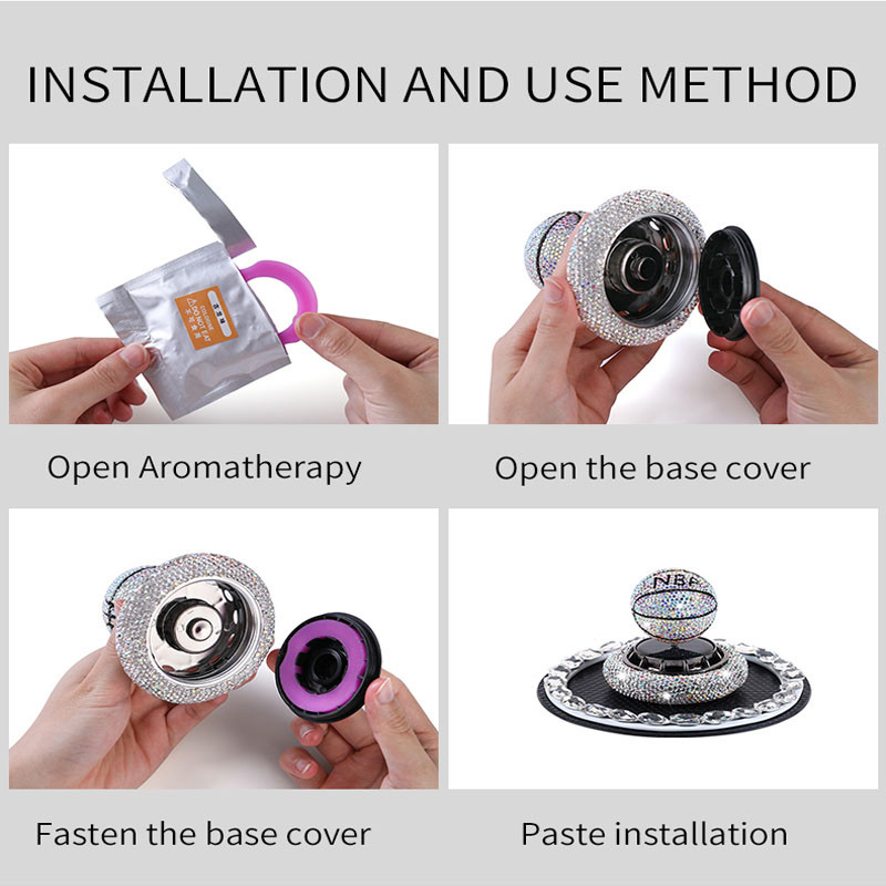 Osvježivač zraka za automobil Indoor Solarna rotacijska dijamantna košarkaška lopta Difuzor parfema Originalni muški i ženski parfem Trajni dodaci