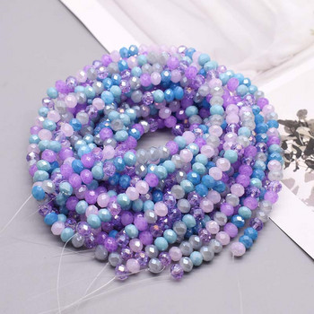 Νέες 2 3 4 6 χιλιοστά κρυστάλλινες χάντρες από γυαλί με πολύπλευρη σπορά Rondelle Crystal Loose Spacer Beads for Jewelry Making DIY κολιέ βραχιόλι