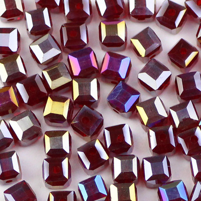 YHBZRET Kvadratni oblik Vrhunske austrijske kristalne perle odstojnik 6 mm 50 kom. Prozirne labave perle za narukvicu za izradu nakita DIY