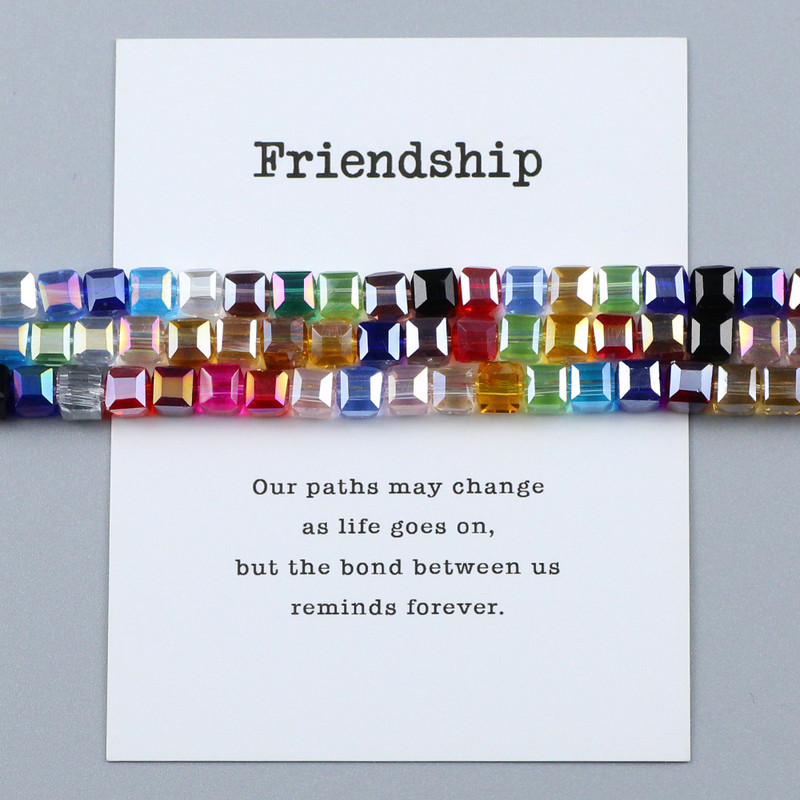 YHBZRET Kvadratni oblik Vrhunske austrijske kristalne perle odstojnik 6 mm 50 kom. Prozirne labave perle za narukvicu za izradu nakita DIY