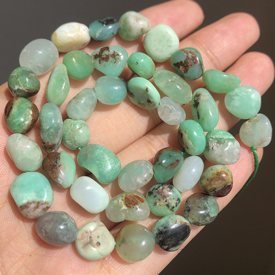Perle od hrizoprasa od prirodnog kamena 8-10 mm Nepravilne labave perle s odstojnicima za izradu nakita Skupna modna privjesak, narukvica, ogrlica