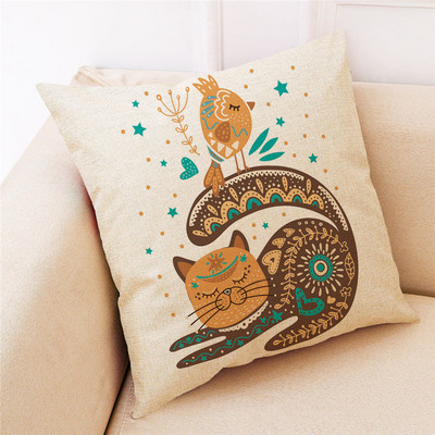 Crtani mačji dizajn Lanena jastučnica za kauč Moderni dom Ukrasne jastučnice Navlake za jastuke Dječja soba Krevet Jastučnice