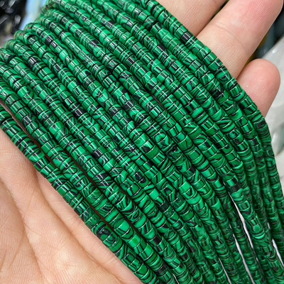 Prirodni kamen 2*4 mm plosnati cilindar crveno zeleni kalcedon morski sedimenti jaspis cijev razmak perle za izradu nakita diy narukvica