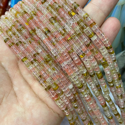 Prirodni kamen 2*4 mm plosnati cilindar crveno zeleni kalcedon morski sedimenti jaspis cijev razmak perle za izradu nakita diy narukvica