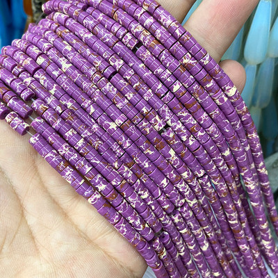 Prirodni kamen 2*4 mm plosnati cilindar crveno zeleni kalcedon morski sedimenti jaspis cijev razmak perle za izradu nakita diy narukvica