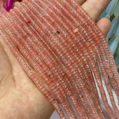 Prirodni kamen 2*4 mm plosnati cilindar crveno zeleni kalcedon morski sedimenti jaspis cijev razmak perle za izradu nakita diy narukvica