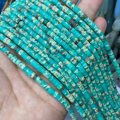 Prirodni kamen 2*4 mm plosnati cilindar crveno zeleni kalcedon morski sedimenti jaspis cijev razmak perle za izradu nakita diy narukvica