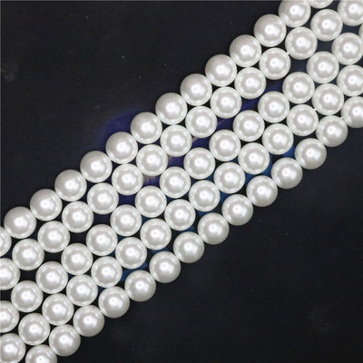 Tamno siva 4-14 mm izbor veličine okrugla imitacija školjke biserne perle modne diy ogrlice narukvice izrada nakita 15 inča B1618