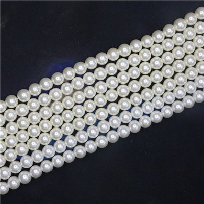 Tamno siva 4-14 mm izbor veličine okrugla imitacija školjke biserne perle modne diy ogrlice narukvice izrada nakita 15 inča B1618