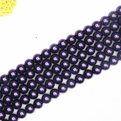 Tamno siva 4-14 mm izbor veličine okrugla imitacija školjke biserne perle modne diy ogrlice narukvice izrada nakita 15 inča B1618