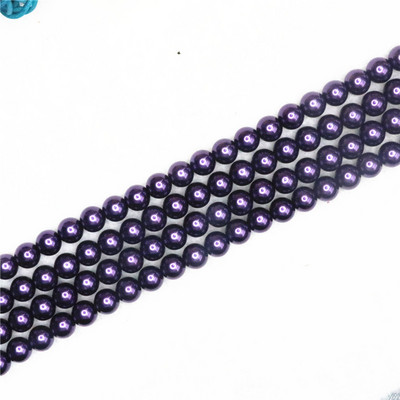 Tamno siva 4-14 mm izbor veličine okrugla imitacija školjke biserne perle modne diy ogrlice narukvice izrada nakita 15 inča B1618