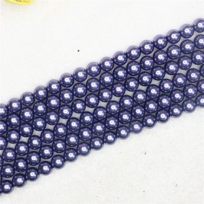 Tamno siva 4-14 mm izbor veličine okrugla imitacija školjke biserne perle modne diy ogrlice narukvice izrada nakita 15 inča B1618