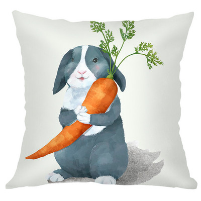 Sofa Baršunasta jastučnica 45X45 Kućni ukrasni bijeli jastuci Životinja Zec Panda Jastučnica Kućna dekoracija Jastučnica