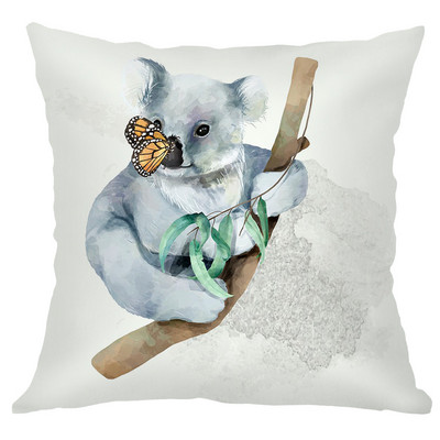 Sofa Baršunasta jastučnica 45X45 Kućni ukrasni bijeli jastuci Životinja Zec Panda Jastučnica Kućna dekoracija Jastučnica