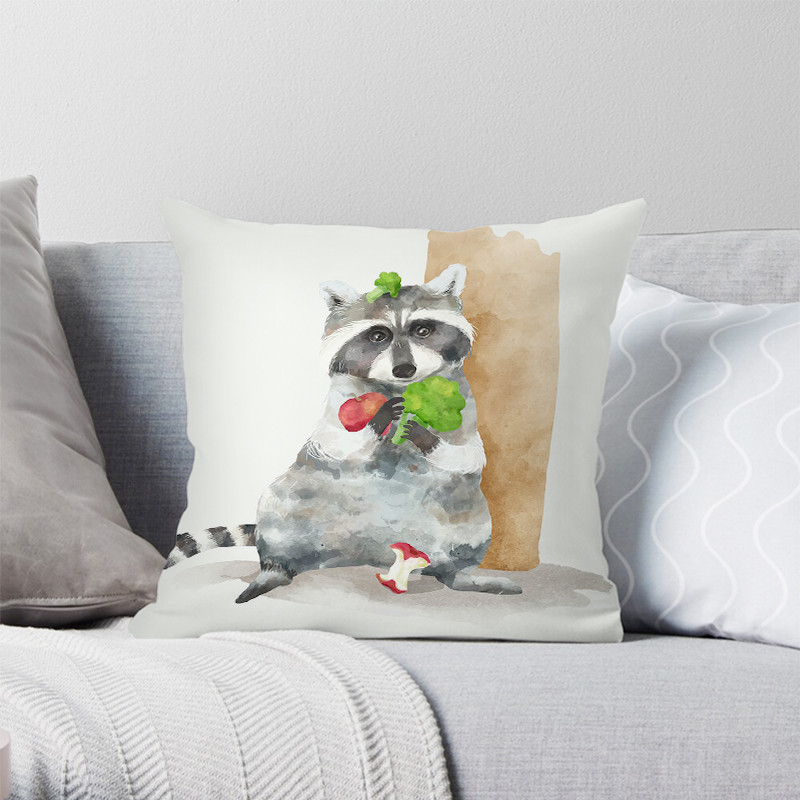 Sofa Baršunasta jastučnica 45X45 Kućni ukrasni bijeli jastuci Životinja Zec Panda Jastučnica Kućna dekoracija Jastučnica