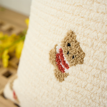 Κάλυμμα μαξιλαριού ριχτάρι Nordic Corduroy Μαλακή χαριτωμένη θήκη μαξιλαριού με κέντημα για παιδικό καναπέ κρεβατοκάμαρας Διακόσμηση σπιτιού Cojines