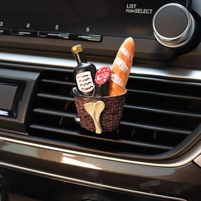 Automobil univerzalni kreativni otvor za zrak parfem kopča 3D trodimenzionalna simulacija hrane izlaz zraka uređenje doma kruh boca vina