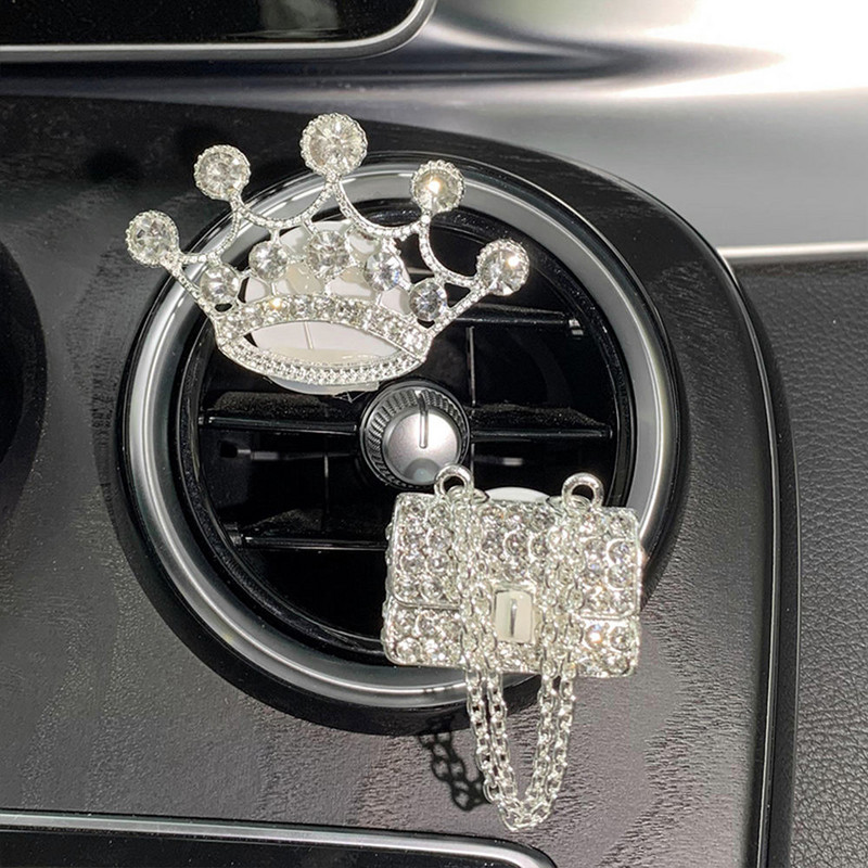 Bling djevojačka torbica s visokom potpeticom Crown Osvježivač zraka za automobil Auto Outlet Spajalica za parfeme Difuzor mirisa za automobil Elegantan dekor Dodaci za automobil