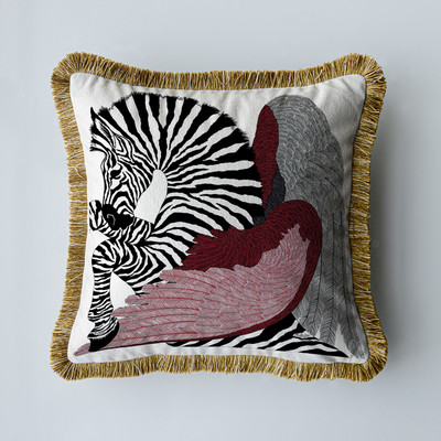 Baršunasta tkanina Američki luksuzni dvostrani ispis s kićankama Kućni kauč Jastučnica Jastučnica bez jezgre Dnevni boravak Spavaća soba 45 cm