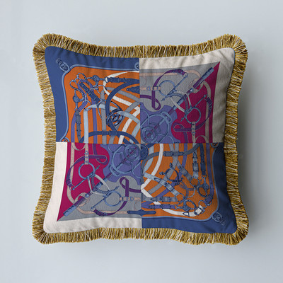 Baršunasta tkanina Američki luksuzni dvostrani ispis s kićankama Kućni kauč Jastučnica Jastučnica bez jezgre Dnevni boravak Spavaća soba 45 cm