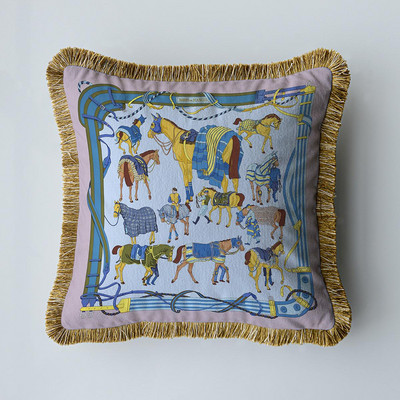 Baršunasta tkanina Američki luksuzni dvostrani ispis s kićankama Kućni kauč Jastučnica Jastučnica bez jezgre Dnevni boravak Spavaća soba 45 cm