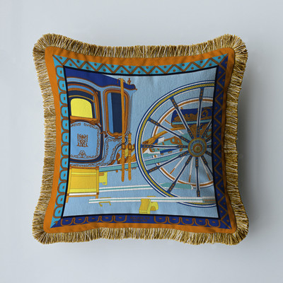 Baršunasta tkanina Američki luksuzni dvostrani ispis s kićankama Kućni kauč Jastučnica Jastučnica bez jezgre Dnevni boravak Spavaća soba 45 cm