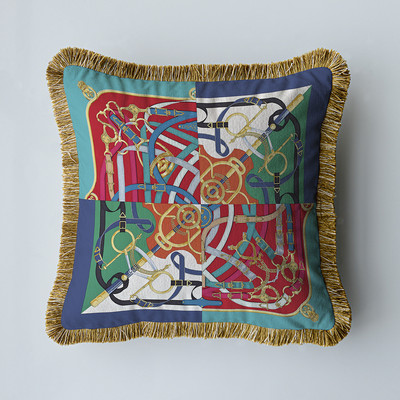 Baršunasta tkanina Američki luksuzni dvostrani ispis s kićankama Kućni kauč Jastučnica Jastučnica bez jezgre Dnevni boravak Spavaća soba 45 cm