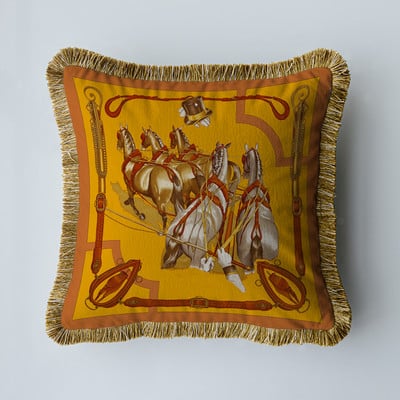 Baršunasta tkanina Američki luksuzni dvostrani ispis s kićankama Kućni kauč Jastučnica Jastučnica bez jezgre Dnevni boravak Spavaća soba 45 cm