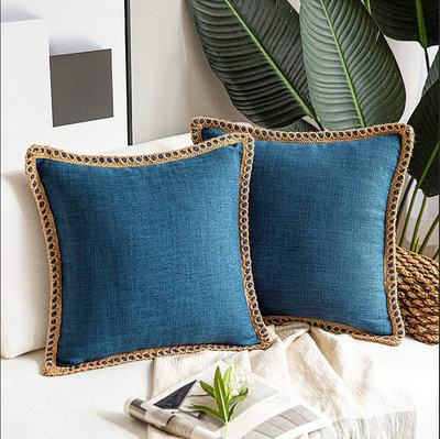 2db vászon többszínű párnahuzat Nordic Housse De Coussin lakberendezési díszpárnák díszpárnák kanapéhoz