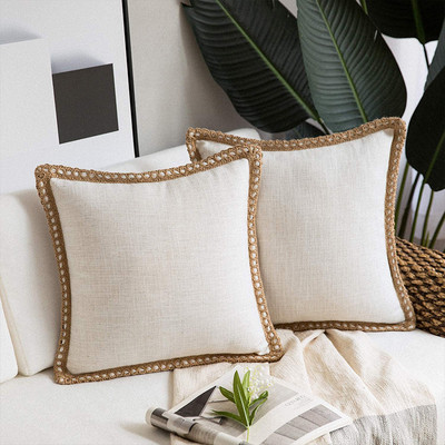 2db vászon többszínű párnahuzat Nordic Housse De Coussin lakberendezési díszpárnák díszpárnák kanapéhoz