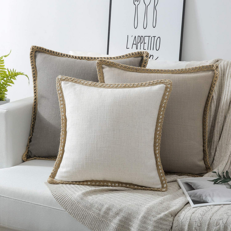 2db vászon többszínű párnahuzat Nordic Housse De Coussin lakberendezési díszpárnák díszpárnák kanapéhoz