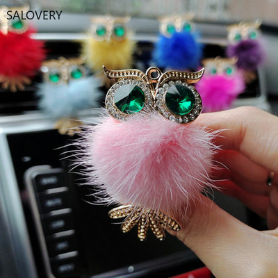 Automobilių aromaterapinis ornamentas Crystal Owl Automobilinis oro gaiviklis Diamond Villus Owl Automobilių kvepalai Oro ventiliacijos spaustukas Auto Priedai Vidus