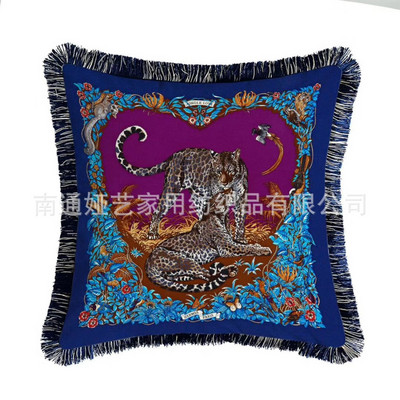 Baršunasta tkanina Luksuzni dvostrani puni ispis Leopard serija Kućni kauč Jastučnica Jastučnica bez jezgre Automobil Dnevni boravak Spavaća soba