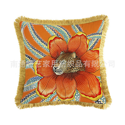 Baršunasta tkanina Luksuzni dvostrani puni ispis Leopard serija Kućni kauč Jastučnica Jastučnica bez jezgre Automobil Dnevni boravak Spavaća soba