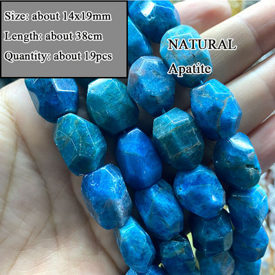 Veleprodajna perla od prirodnog apatita od plavog kamena, različitog oblika, neobrađena, okrugla, kvadratna, nepravilna za izradu nakita, narukvica „diy“