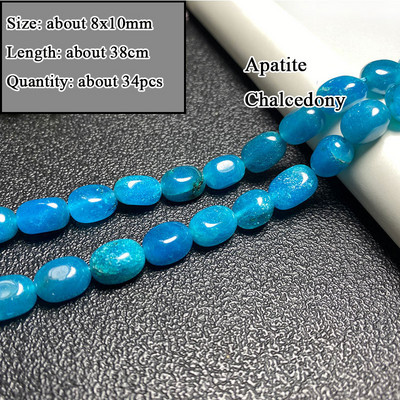 Veleprodajna perla od prirodnog apatita od plavog kamena, različitog oblika, neobrađena, okrugla, kvadratna, nepravilna za izradu nakita, narukvica „diy“