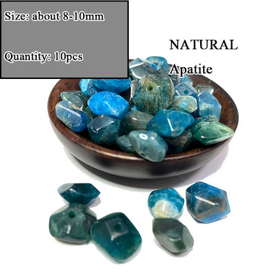 Veleprodajna perla od prirodnog apatita od plavog kamena, različitog oblika, neobrađena, okrugla, kvadratna, nepravilna za izradu nakita, narukvica „diy“