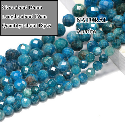 Veleprodajna perla od prirodnog apatita od plavog kamena, različitog oblika, neobrađena, okrugla, kvadratna, nepravilna za izradu nakita, narukvica „diy“