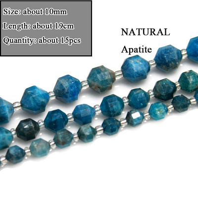 Veleprodajna perla od prirodnog apatita od plavog kamena, različitog oblika, neobrađena, okrugla, kvadratna, nepravilna za izradu nakita, narukvica „diy“