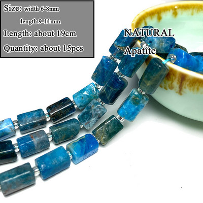 Veleprodajna perla od prirodnog apatita od plavog kamena, različitog oblika, neobrađena, okrugla, kvadratna, nepravilna za izradu nakita, narukvica „diy“