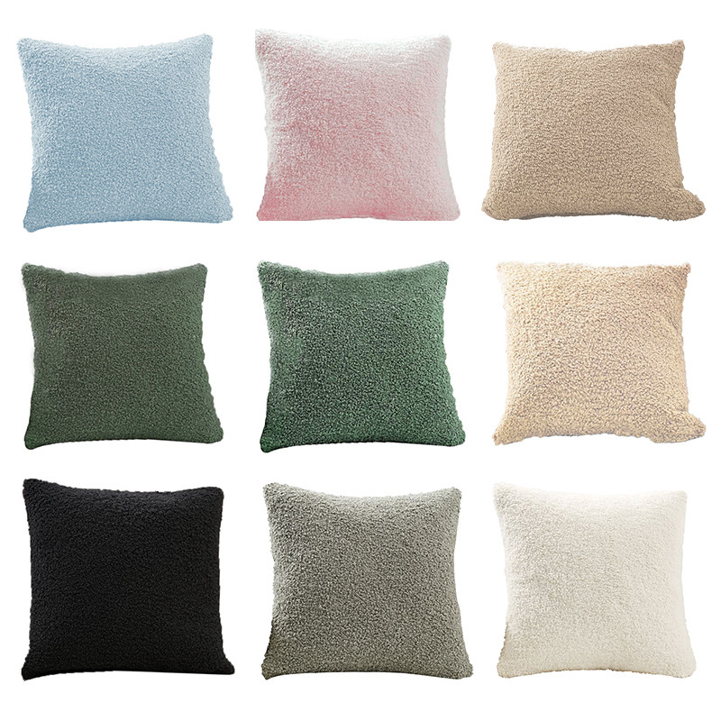 Husă de pernă decorativă nouă, de lux, crem, alb, Huse de pernă, Huse de pernă din lână super moale Huse de pernă pentru canapea