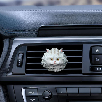 Автоматичен освежител за въздух за кола Ароматни щипки за вентилация на въздуха Сладка котка Дифузер за аромат за кола Cartoon KittyOrnament Аромат за кола с ароматерапия